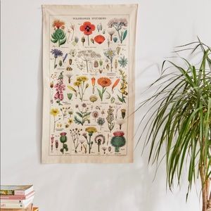 UOHome Wildflower Specimen Reference Flag Tapestry